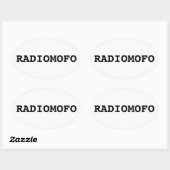 RadioMofo Sticker! Ovale Sticker (Vel)