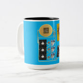 Radionic 3 Dial Cup Tweekleurige Koffiemok (Voorkant links)