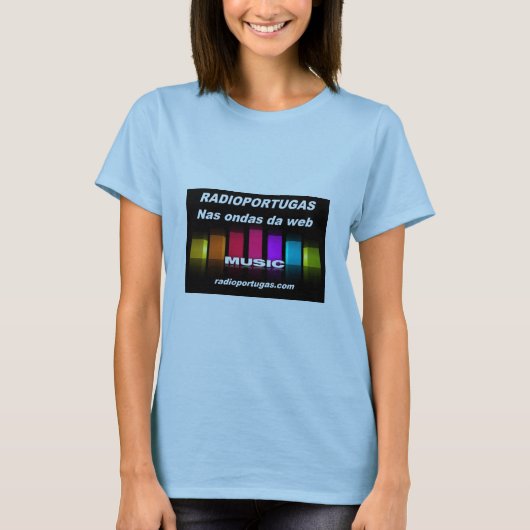 Radioportugas , nas ondas da web , feminino t-shirt (Voorkant)