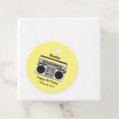 Radioregeling cartoon bedankjes labels (In situ)