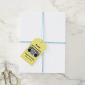 Radioregeling cartoon cadeaulabel (Met Touw)