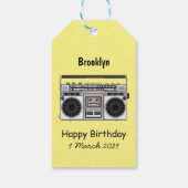 Radioregeling cartoon cadeaulabel (Achterkant)