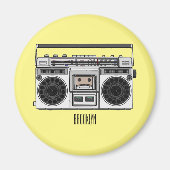 Radioregeling cartoon magneet (Voorkant)