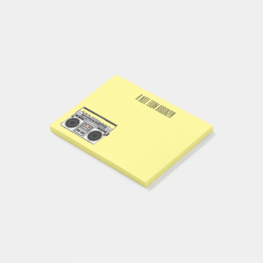 Radioregeling cartoon post-it® notes (Schuin)