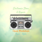 Radioregeling cartoon raamsticker (Vel 3)