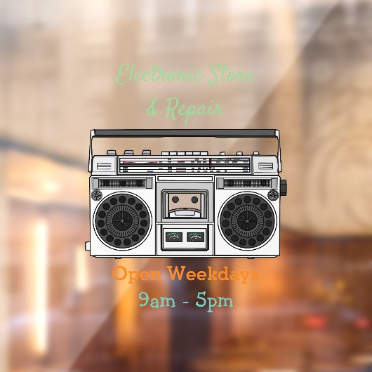 Radioregeling cartoon raamsticker (Vel 2)