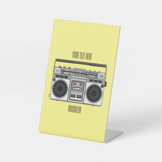 Radioregeling cartoon reclamebord met voetstuk (Voorkant)