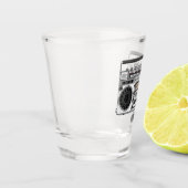 Radioregeling cartoon shot glas (Links)