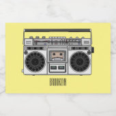 Radioregeling cartoon voedselcontainer etiket (Enkel label)