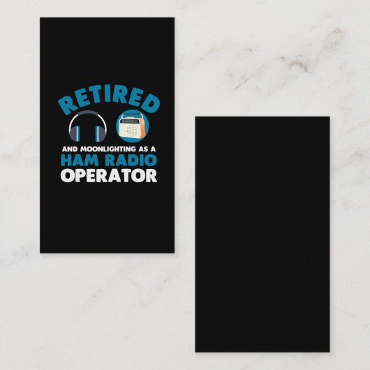 Radiorotoren met rustpauze voor radiooperator visitekaartje (Voorkant / Achterkant)