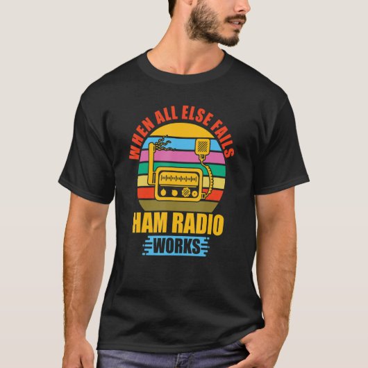 Radiorradio operator amateur radiosignaal t-shirt (Voorkant)