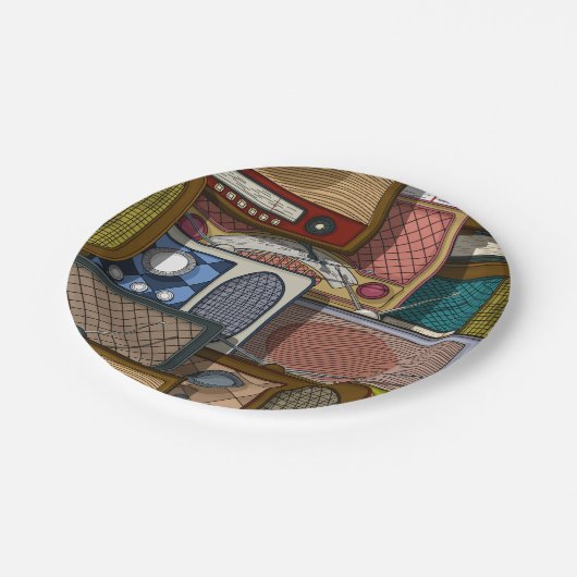  radio's papieren bordje (Gekanteld)