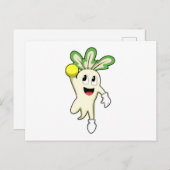 Radish at Handball player with Handball Briefkaart (Voorkant / Achterkant)