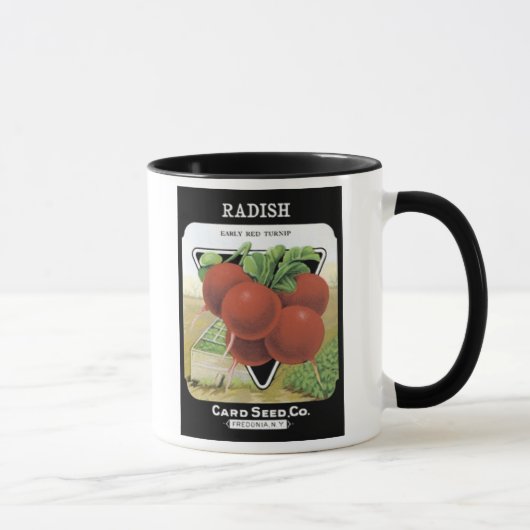 Radish Early Red Turnip Card Seed Co. Mok (Rechts)
