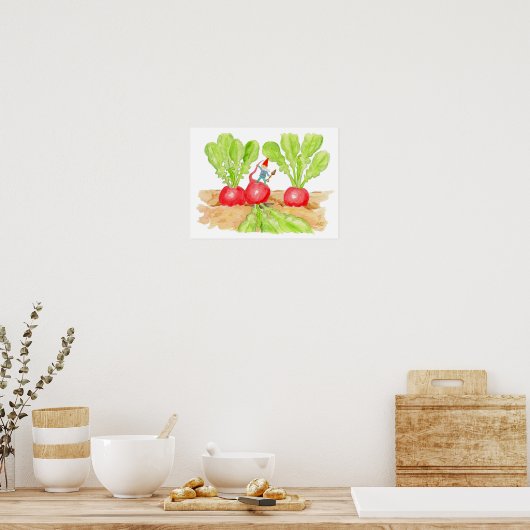 Radish Gnome art print (Keuken)