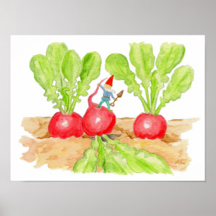 Radish Gnome art print