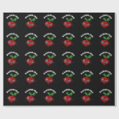 Radish ing Funny Veggie Radish Pun Dark BG Cadeaupapier (Vlak)