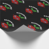 Radish ing Funny Veggie Radish Pun Dark BG Cadeaupapier (Hoek)