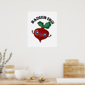 Radish-ing Funny Veggie Radish Pun Poster (Keuken)