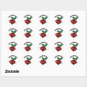 Radish-ing Funny Veggie Radish Pun Ronde Sticker (Vel)