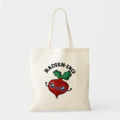 Radish-ing Funny Veggie Radish Pun Tote Bag (Voorkant)