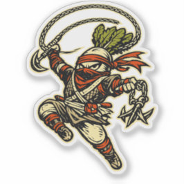 Radish Raider — Funny Daikon Ninja Scout Vintage  Sticker