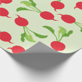 Radish Red Green Pattern Cadeaupapier (Hoek)