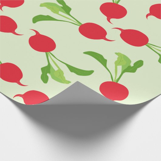 Radish Red Green Pattern Cadeaupapier (Hoek)