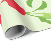 Radish Red Green Pattern Cadeaupapier (Rol Hoek)