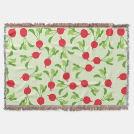 Radish Red Green Pattern Deken