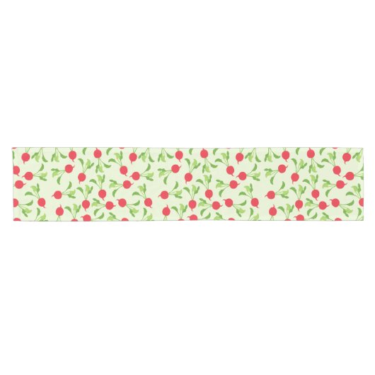 Radish Red Green Pattern Korte Tafelloper (Horizontaal)