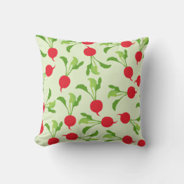 Radish Red Green Pattern Kussen