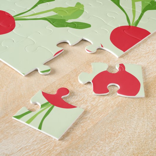 Radish Red Green Pattern Legpuzzel (Zijkant)