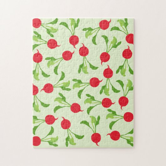 Radish Red Green Pattern Legpuzzel (Verticaal)
