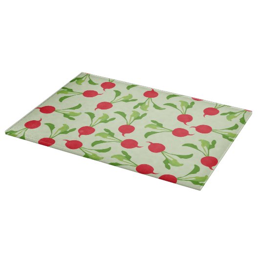 Radish Red Green Pattern Snijplank (Hoek)