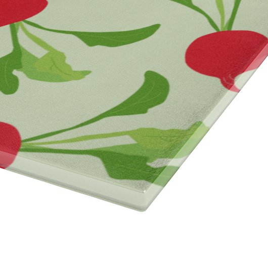 Radish Red Green Pattern Snijplank (Hoek)