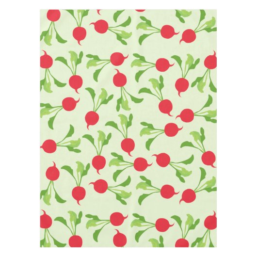 Radish Red Green Pattern Tafelkleed (Voorkant)
