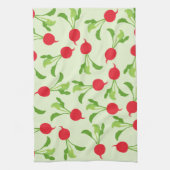 Radish Red Green Pattern Theedoek (Verticaal)