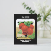 Radish Seed Pack Briefkaart (Staand voorkant)