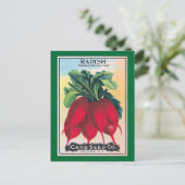 Radish Seed Packet Briefkaart (Staand voorkant)