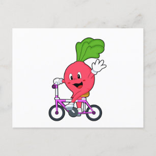 Radish with Bicycle Briefkaart