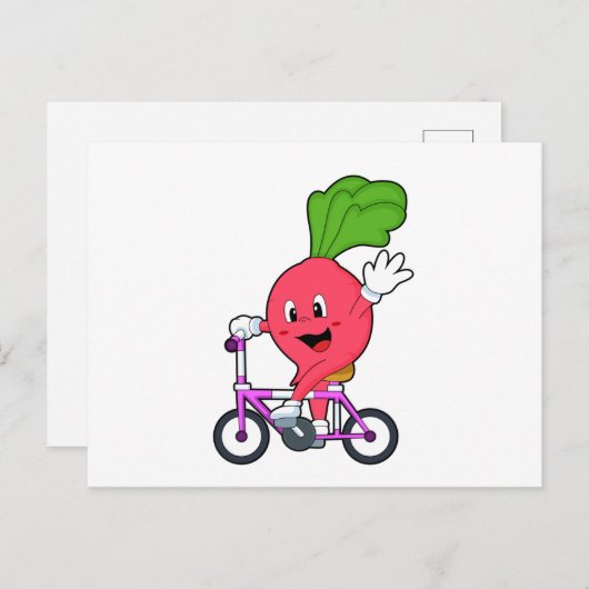 Radish with Bicycle Briefkaart (Voorkant / Achterkant)