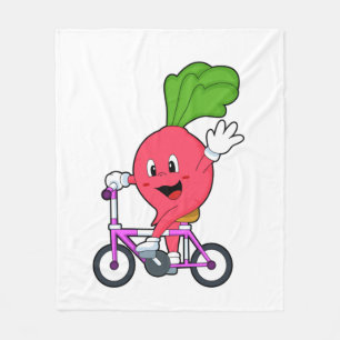 Radish with Bicycle Fleece Deken