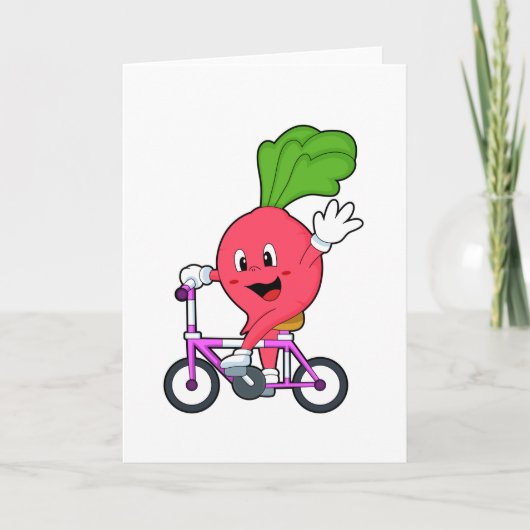 Radish with Bicycle Kaart (Voorkant)