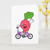 Radish with Bicycle Kaart (Gele Bloem)