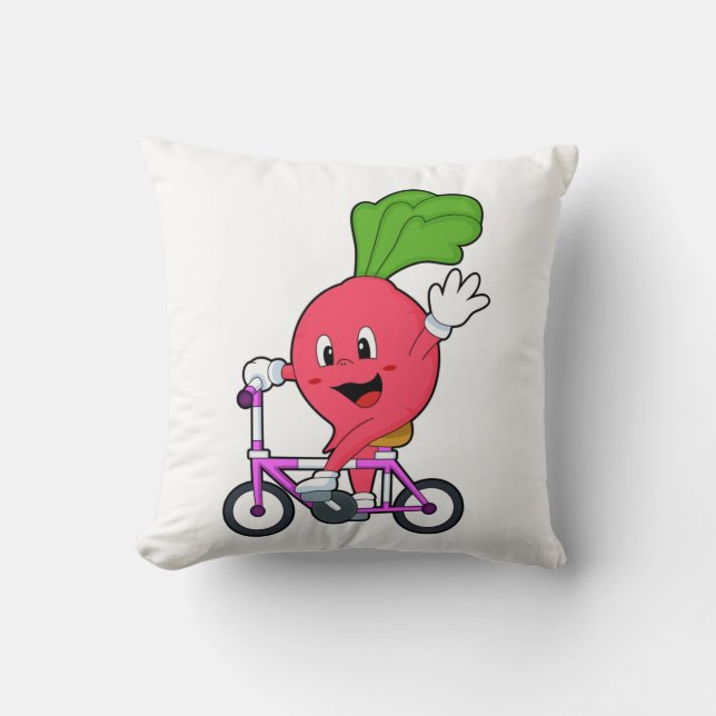 Radish with Bicycle Kussen (Voorkant)