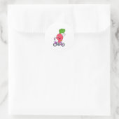 Radish with Bicycle Ronde Sticker (Tas)