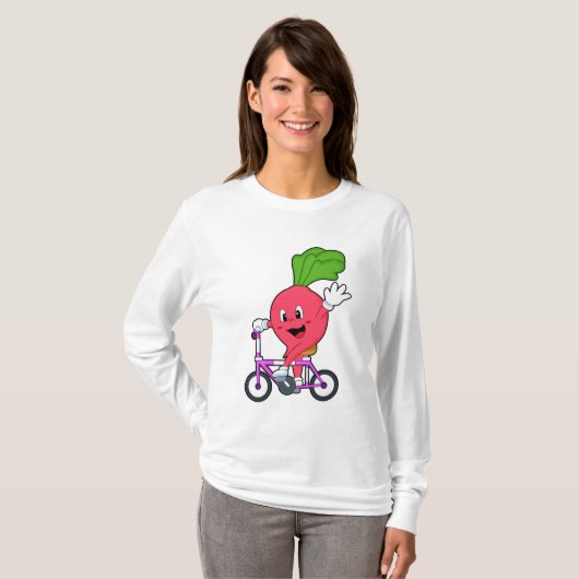 Radish with Bicycle T-shirt (Voorkant volledig)