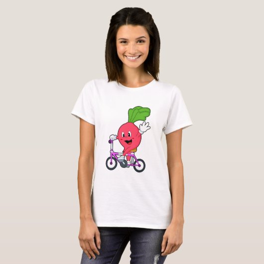 Radish with Bicycle T-shirt (Voorkant volledig)
