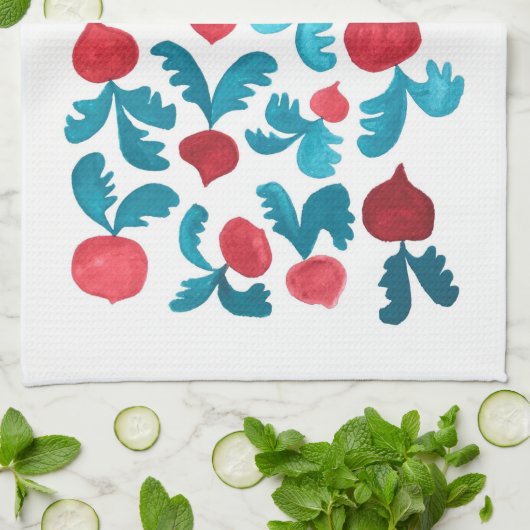 Radishes Kitchen Towel Theedoek (Gevouwen)